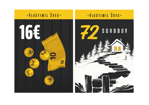 tlačené knihy 16€ a 72 schodov