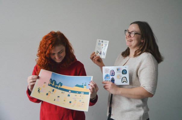 Grafika Idem z Baterkárne, nálepky a tetovačky