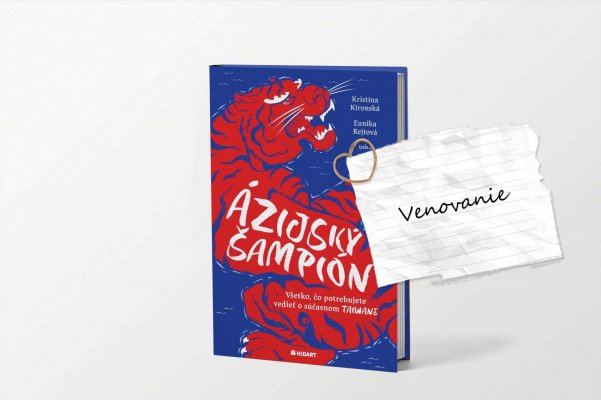 Kniha Ázijský šampión s venovaním a podpismi autorov a autoriek