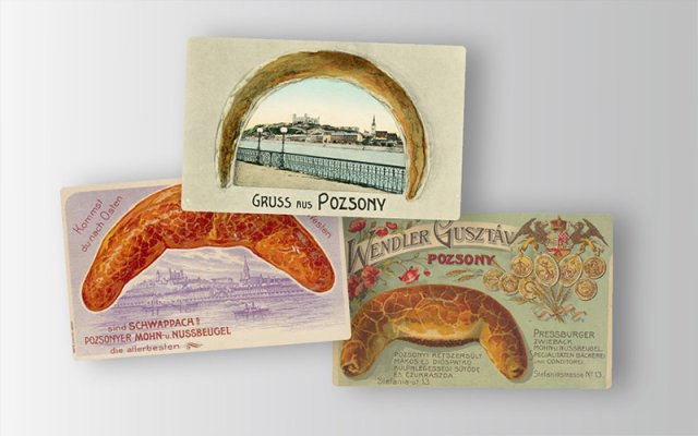 Historické pohľadnice s bratislavskými rožkami 