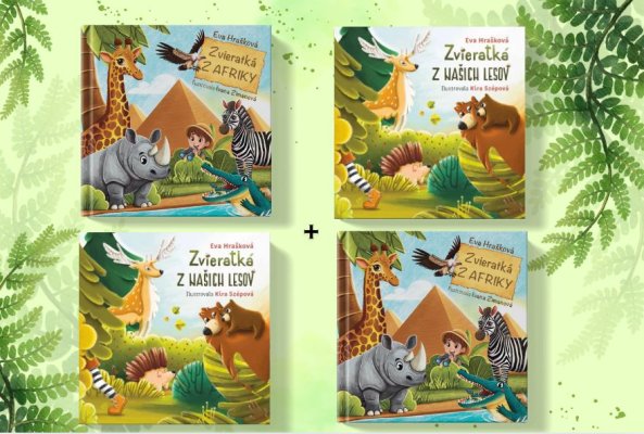 2 x Zvieratká Z NAŠICH LESOV + 2x Zvieratká Z AFRIKY
