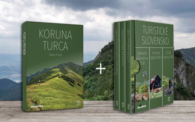 Kniha Koruna Turca  + trilógia kníh Turistické Slovensko v obale