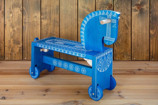 Veľký detský koník s kolieskami