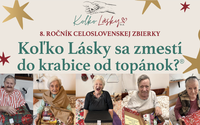 Podporíte 8. ročník Koľko Lásky sa zmestí do krabice od topánok?®