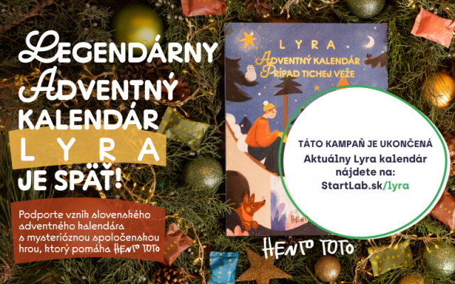 Podporte výrobu LYRA kalendára so spoločenskou hrou, ktorý pomáha