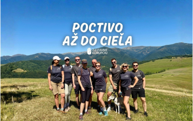 Poctivo až do cieľa s Nadáciou Zastavme korupciu. Nevzdáme to.