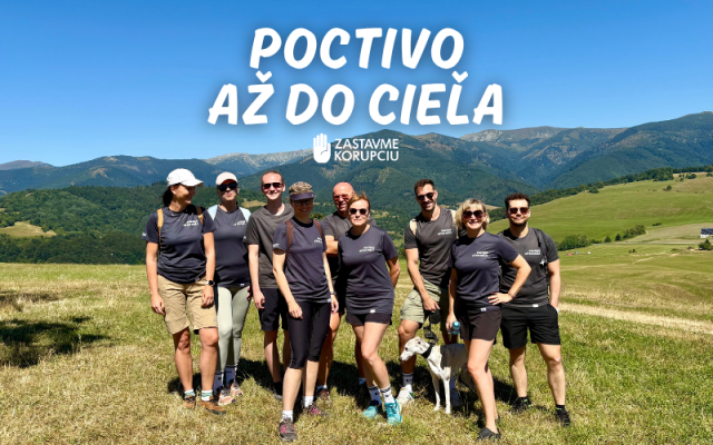 Poctivo až do cieľa s Nadáciou Zastavme korupciu. Nevzdáme to.