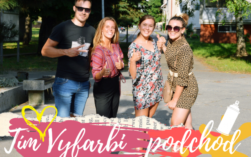 Street artové umenie v železničnom podchode Vrútky