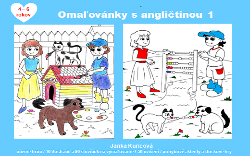 Maľujeme po anglicky - deti sa hravou formou naučia 90 slovíčok